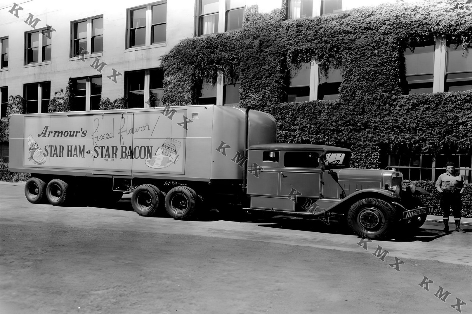 1920's Armour's Star Ham And Star Bacon Delivery Truck 4x6 photo