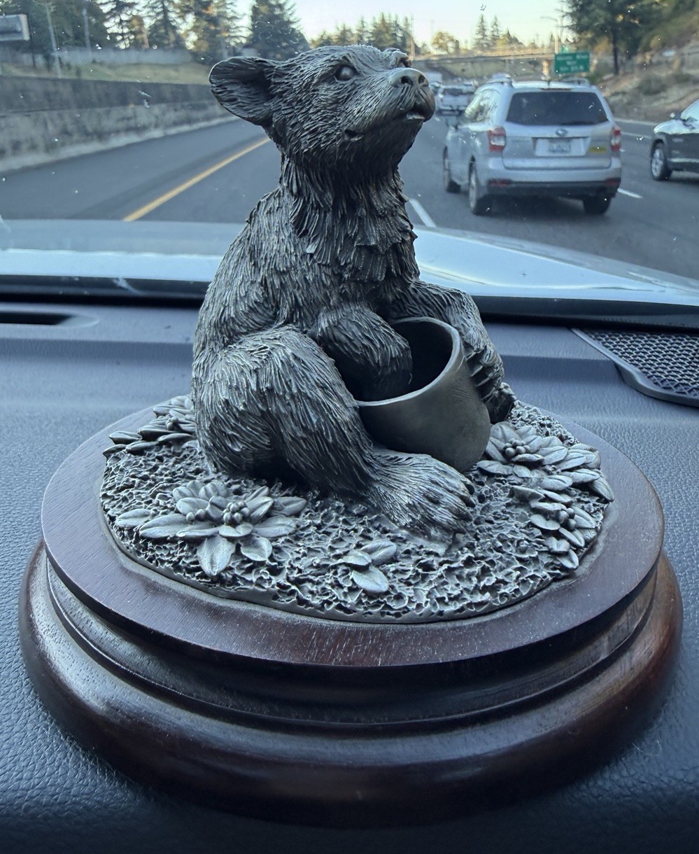 Vintage 1977 Chilmark Bear Cub Robert K Davis Fine Pewter Sculpture #527 COA