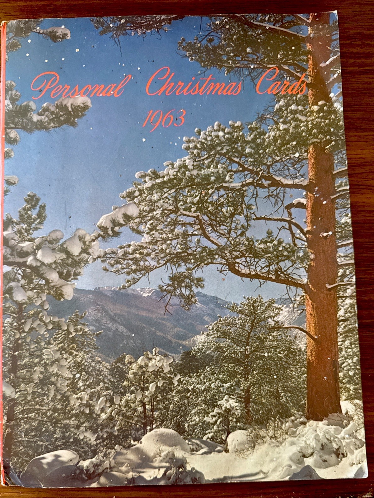 Vintage MCM 1963 Personalized Christmas Cards Sample Book 24 Designs, Embossed,