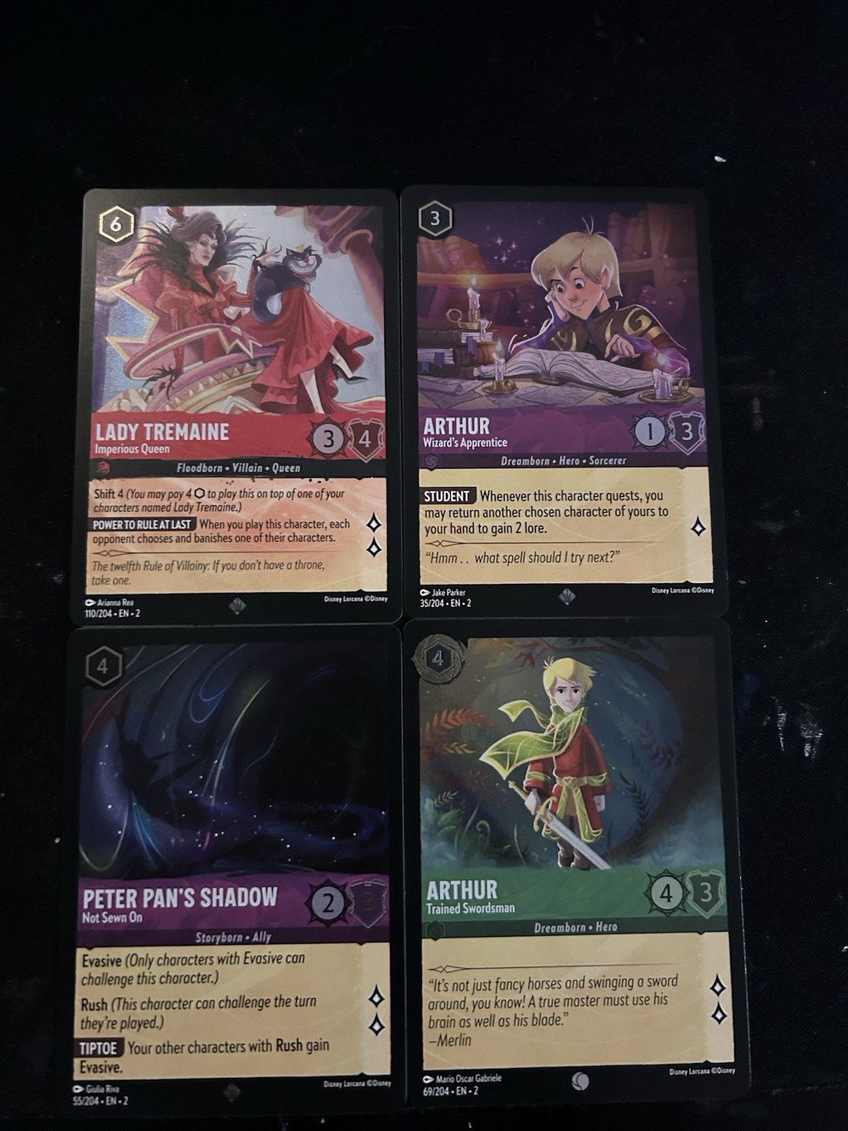 Lady Tremaine 110/204 Rise of the Floodborn Cold foil 4- Card Lot