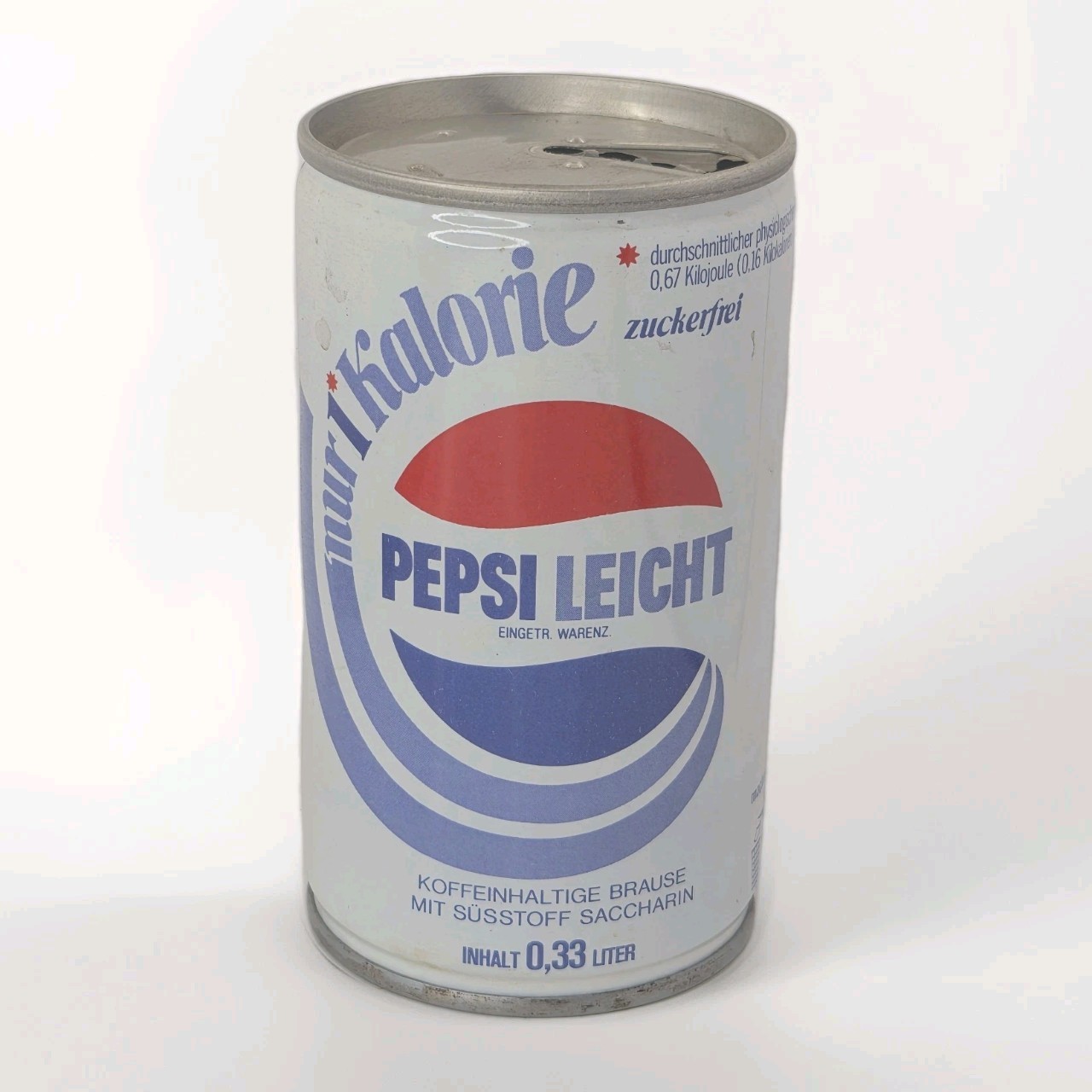 1979 German Issued Pepsi-Cola Soda Can Only 1 Calorie 0.33 Liter S41 Empty Rare