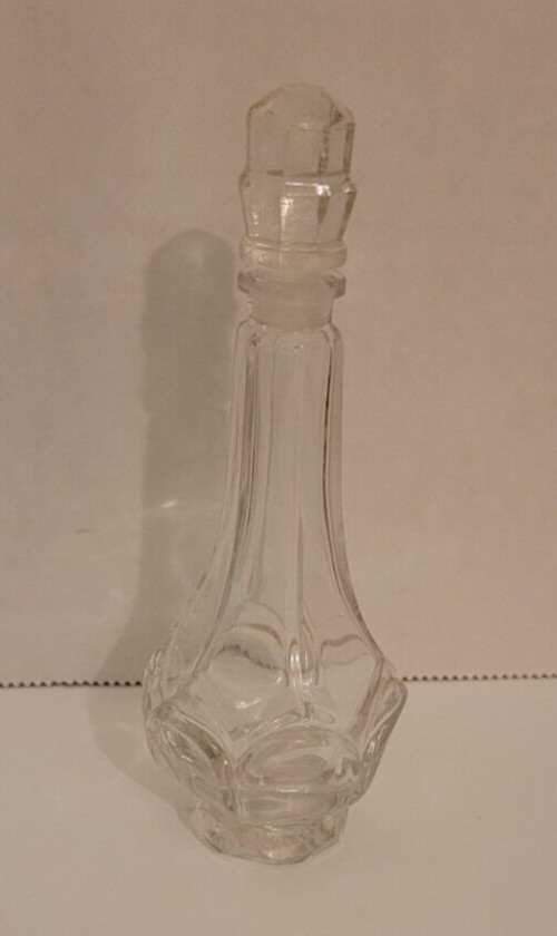 1950’s VTG Caron Muguet du Bonheur Empty Crystal Perfume Bottle France 4.75