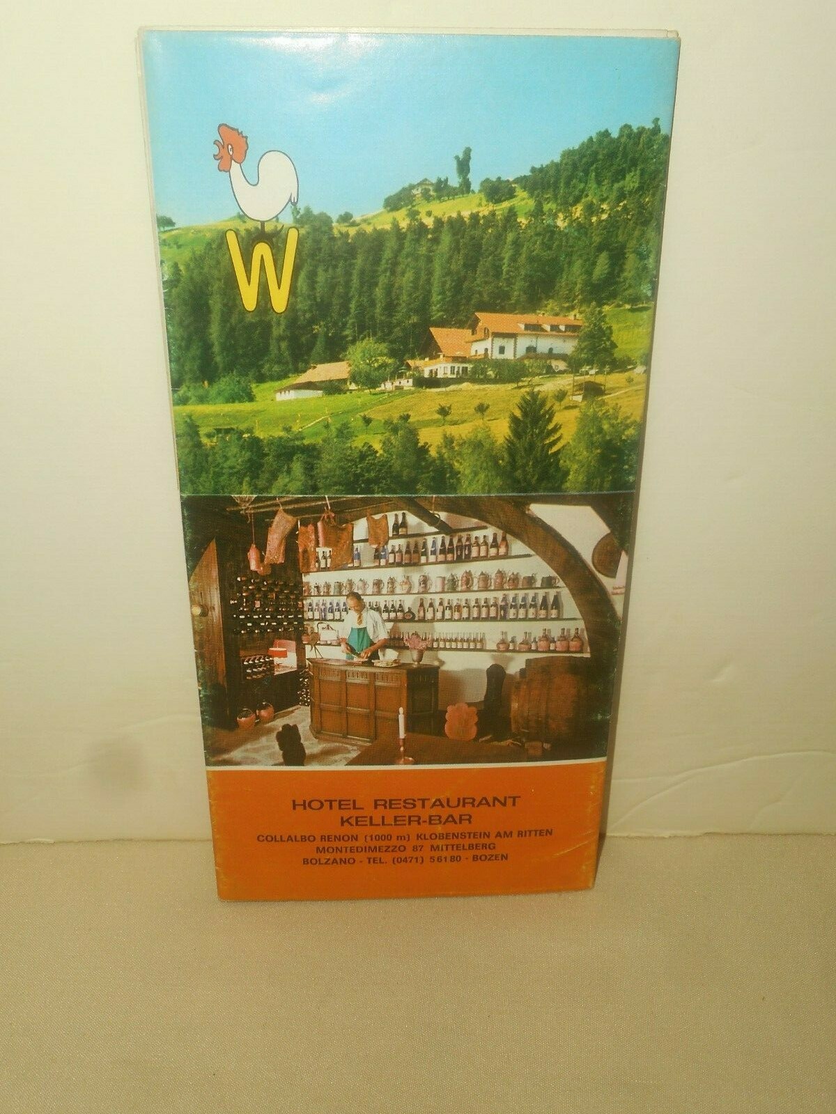 Vintage WIESERHOF Hotel Keller Bar Restaurant BOLZANO TYROL ITALY Brochure 1970s