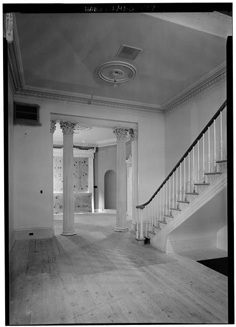 Photo:Jackson Mississippi Governors Mansion Main Hall Staircase 1930s