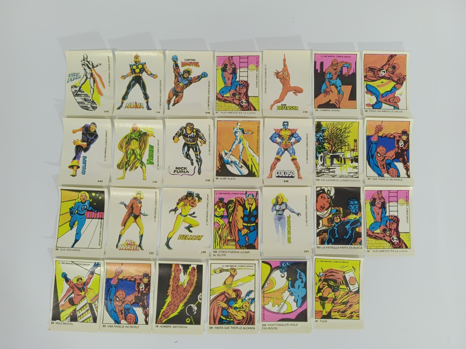 Marvel Comics Ultra Figus RC Rookie Card Argentina Vintage Lot x 80 Terrabusi