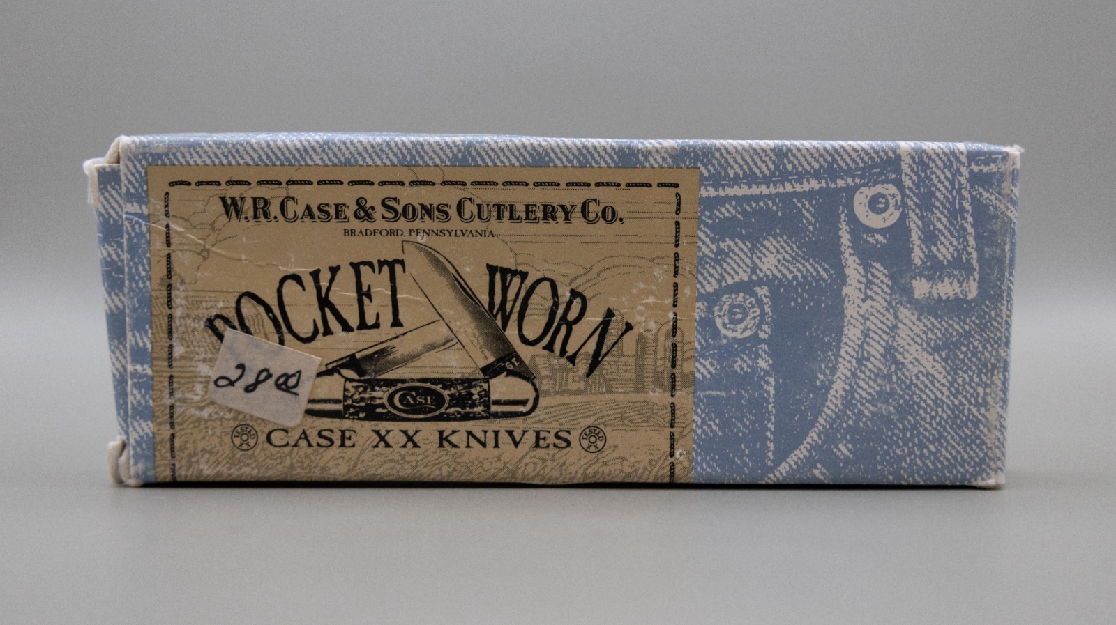 Vintage Case XX 62131SSM Pocket Worn Green Empty Folding Knife Box