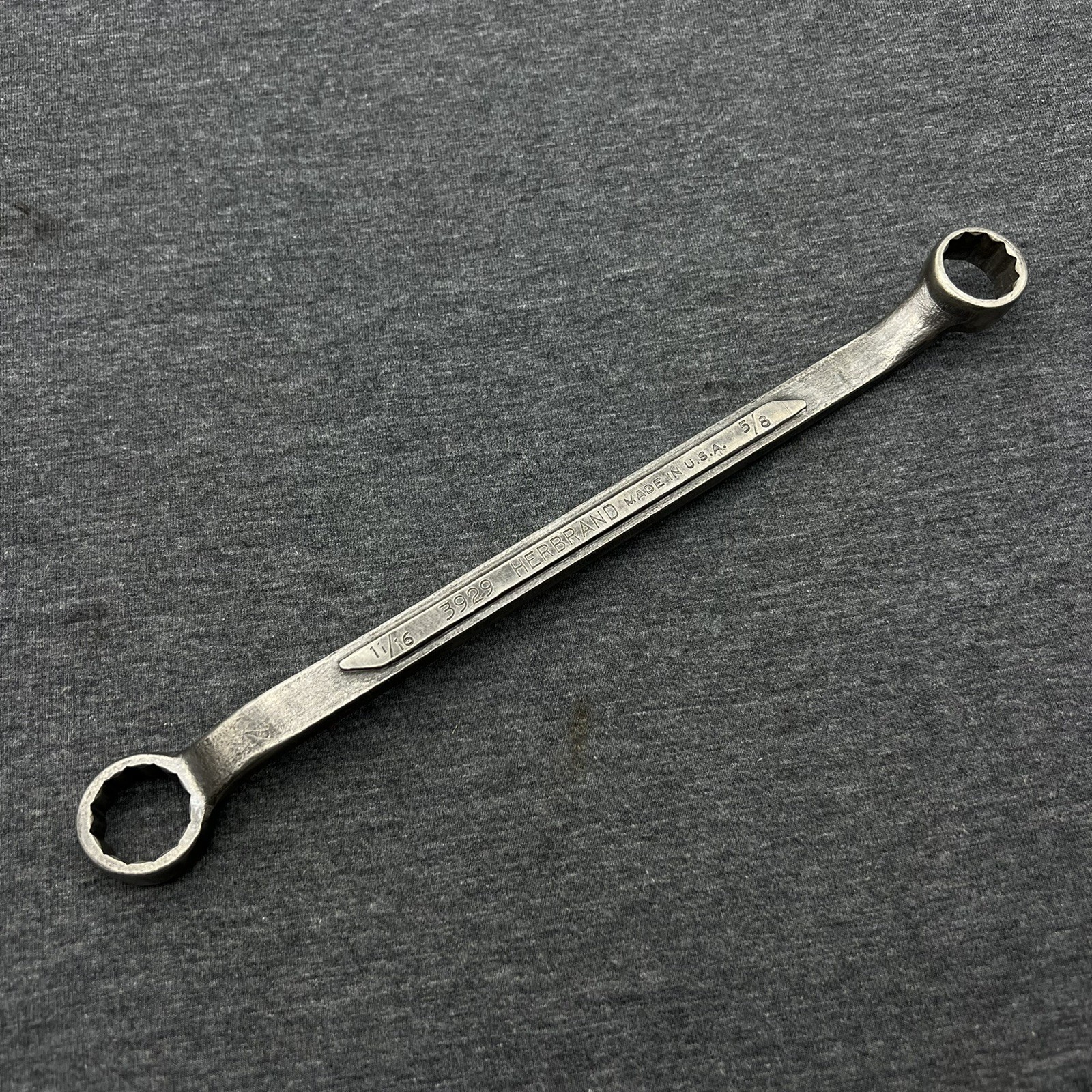 Vintage Herbrand 3929 Double Offset Box End Wrench 11/16
