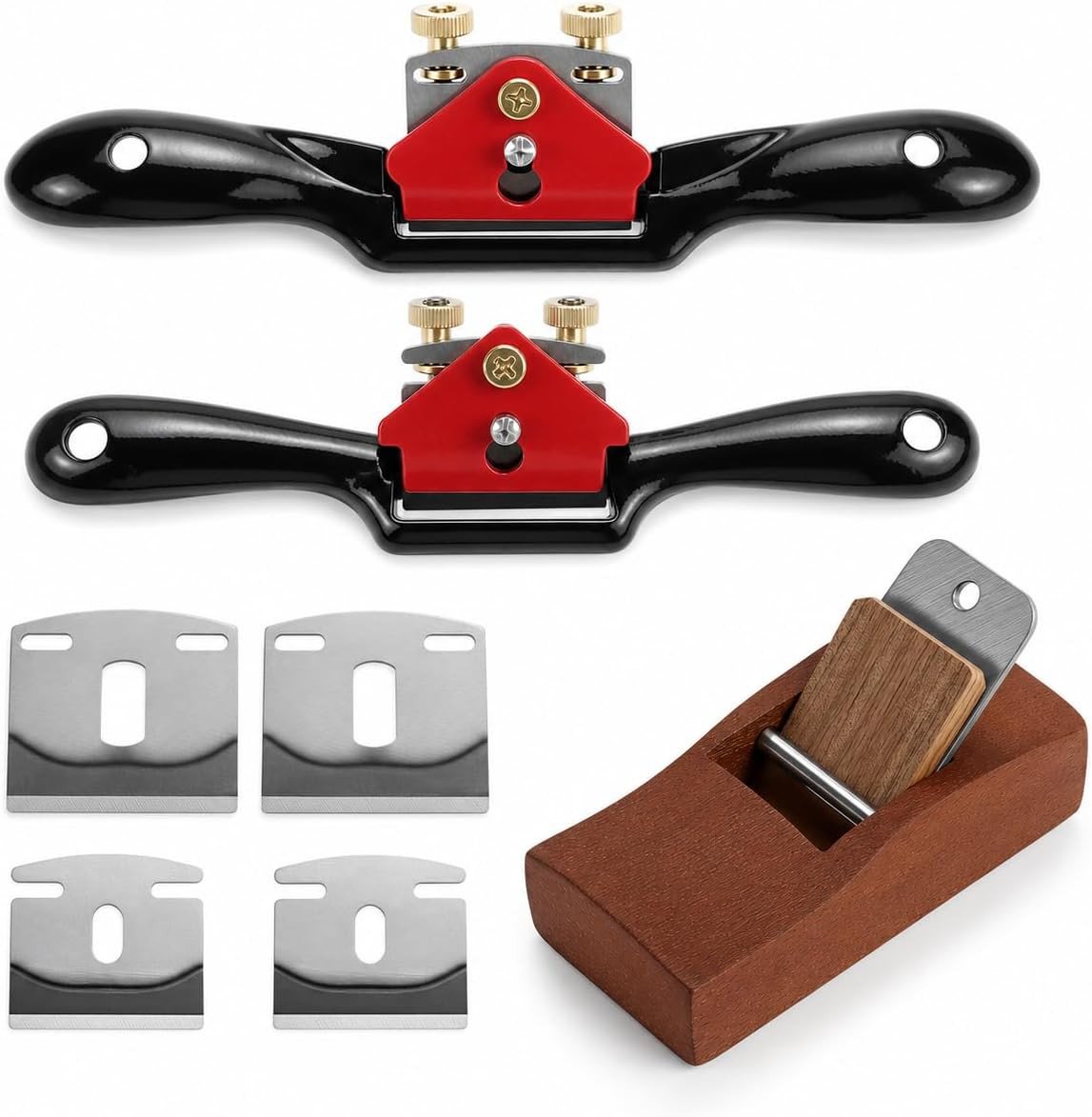2 Pcs Adjustable Spokeshave Woodworking Set, 10