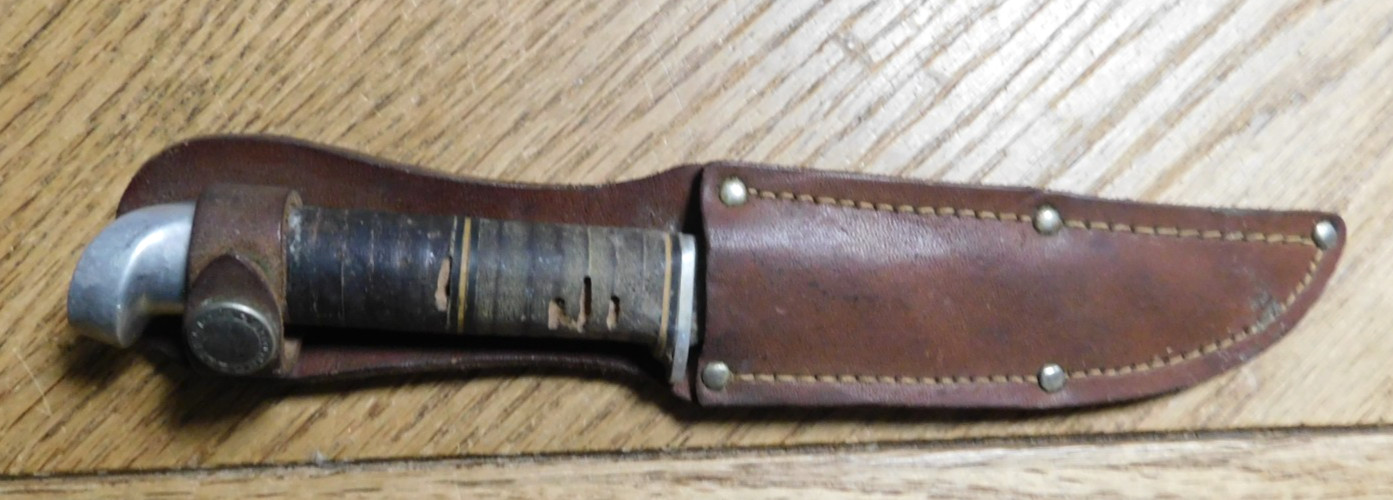 Vintage West-Cut K-5 Stacked Leather W/Sheath Boulder CO USA