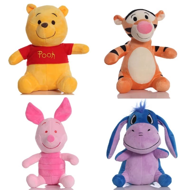 New Disney Winnie The Pooh Plush Toys Soft Stuffed Kawaii Anime Doll Cartoon