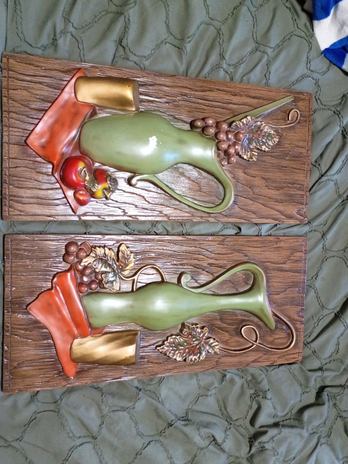 Vintage Florentine Art Studio  Chalkware Wall Plaques