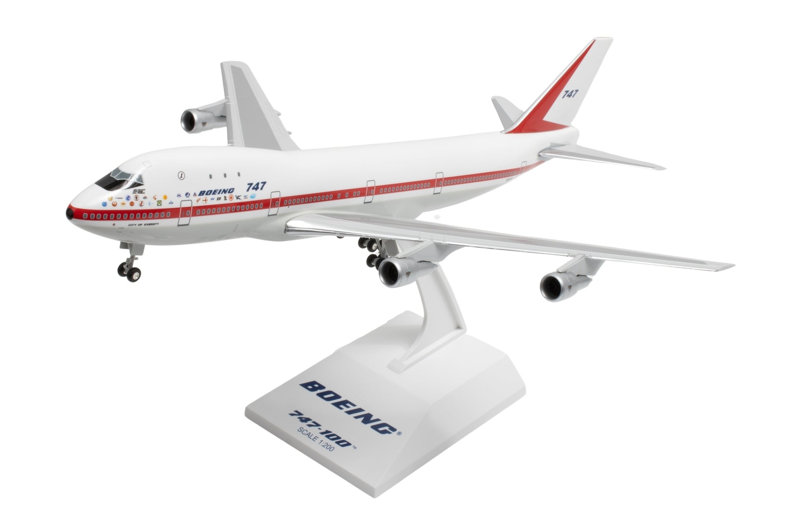 Skymarks SKR1165 Boeing 747-100 City Of Everett N7470 Desk 1/200 Model Airplane