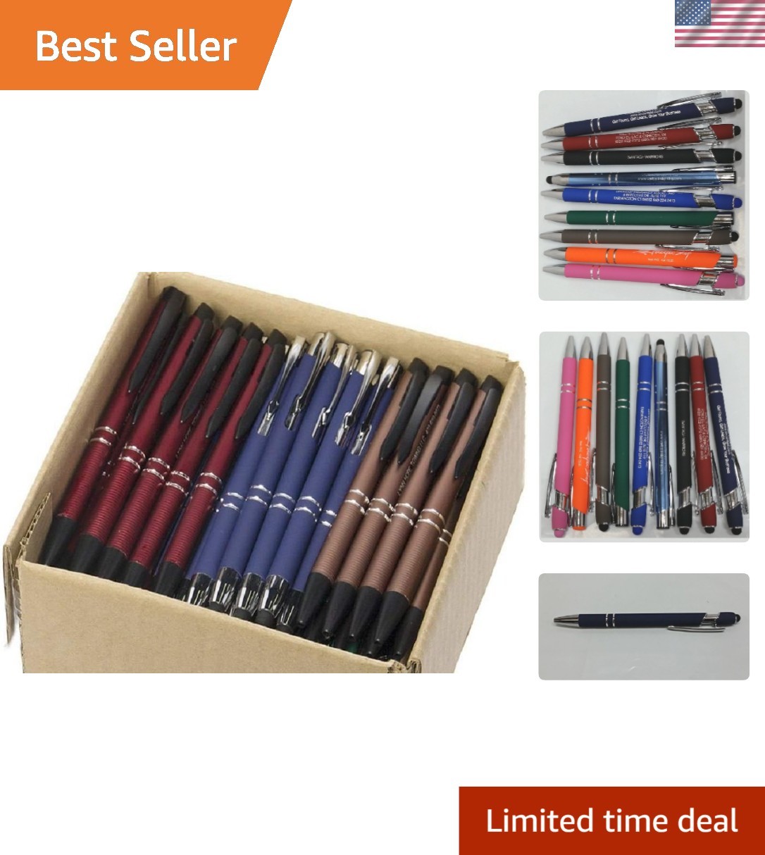5lb Lot of Retractable Misprint Ballpoint Pens - Perfect for Schools & Offices