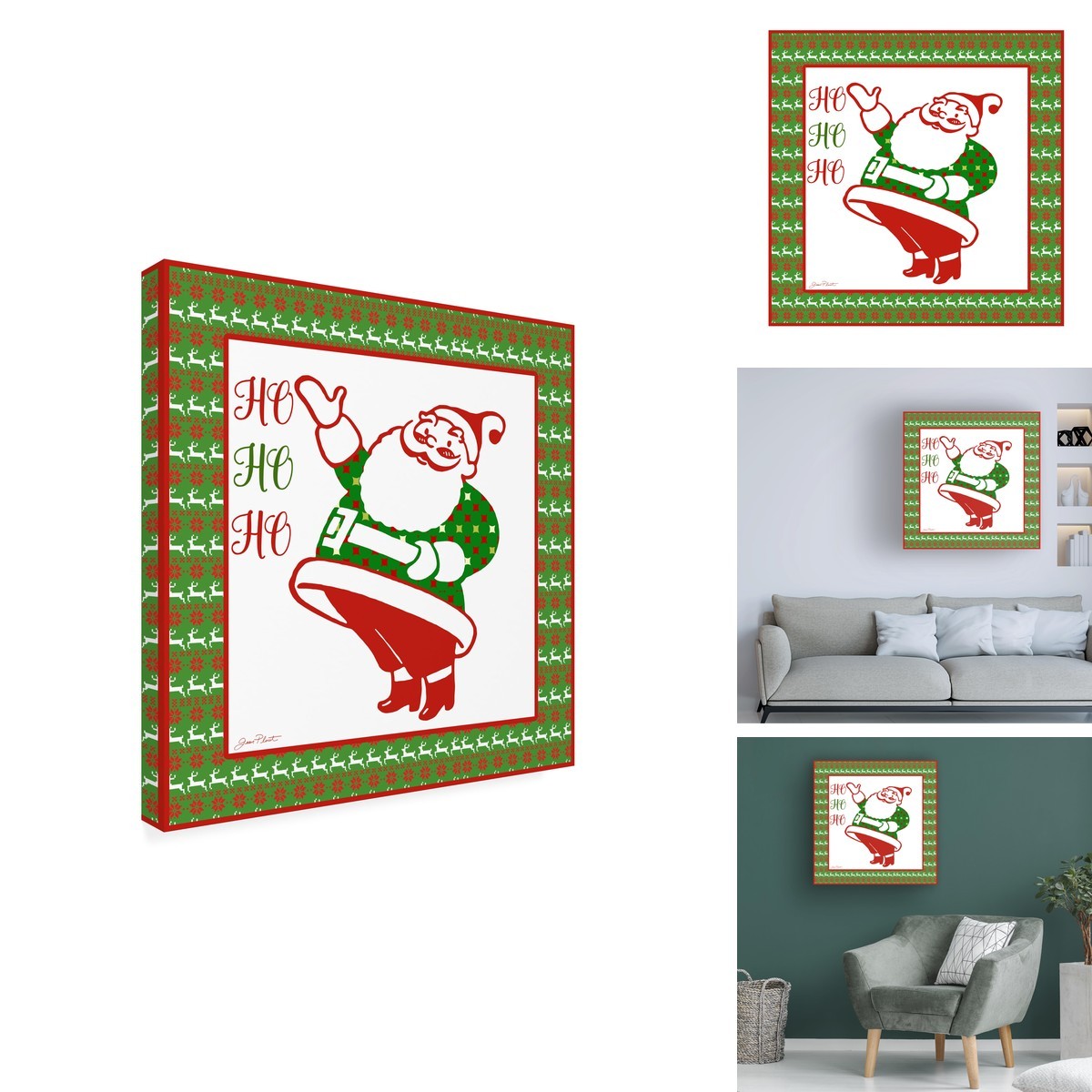 Trademark Fine Art - \'ugly Christmas Sweater Santa 1\' - 24x24 ALI17466-C2424GG