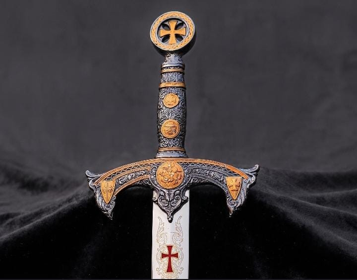Handmade Knights Templar Sword Medieval Crusader Longsword Decorative Display