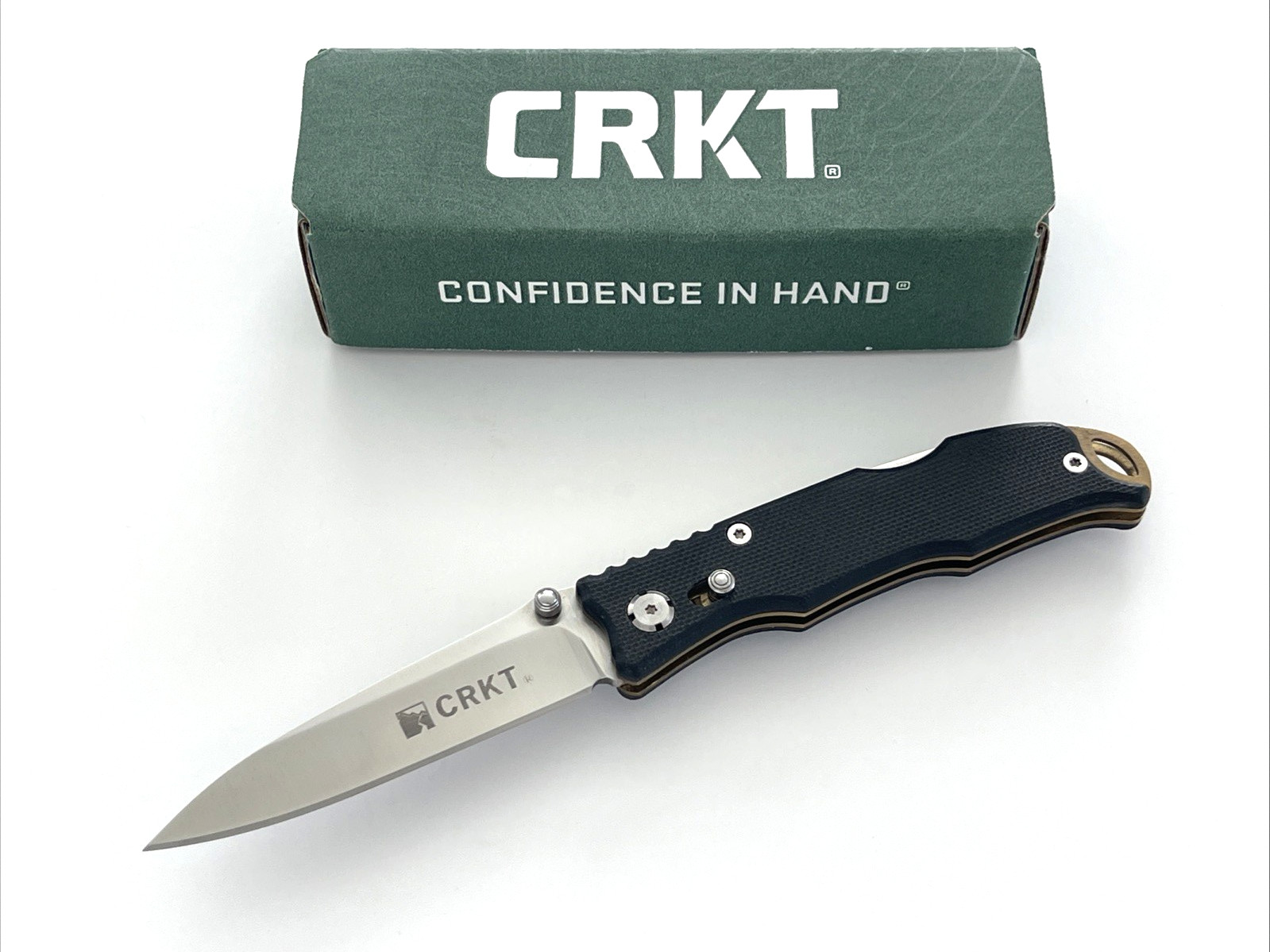 CRKT 7263 Bandera Ron Lake Folding Knife G-10 Brass Liners