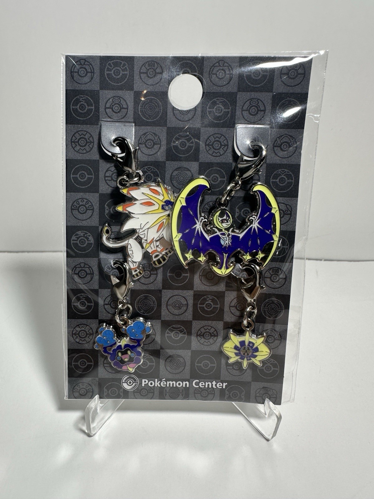 Cosmog Cosmoem Solgaleo Lunala Metal Charm 4 Pc Set Pokemon Center 