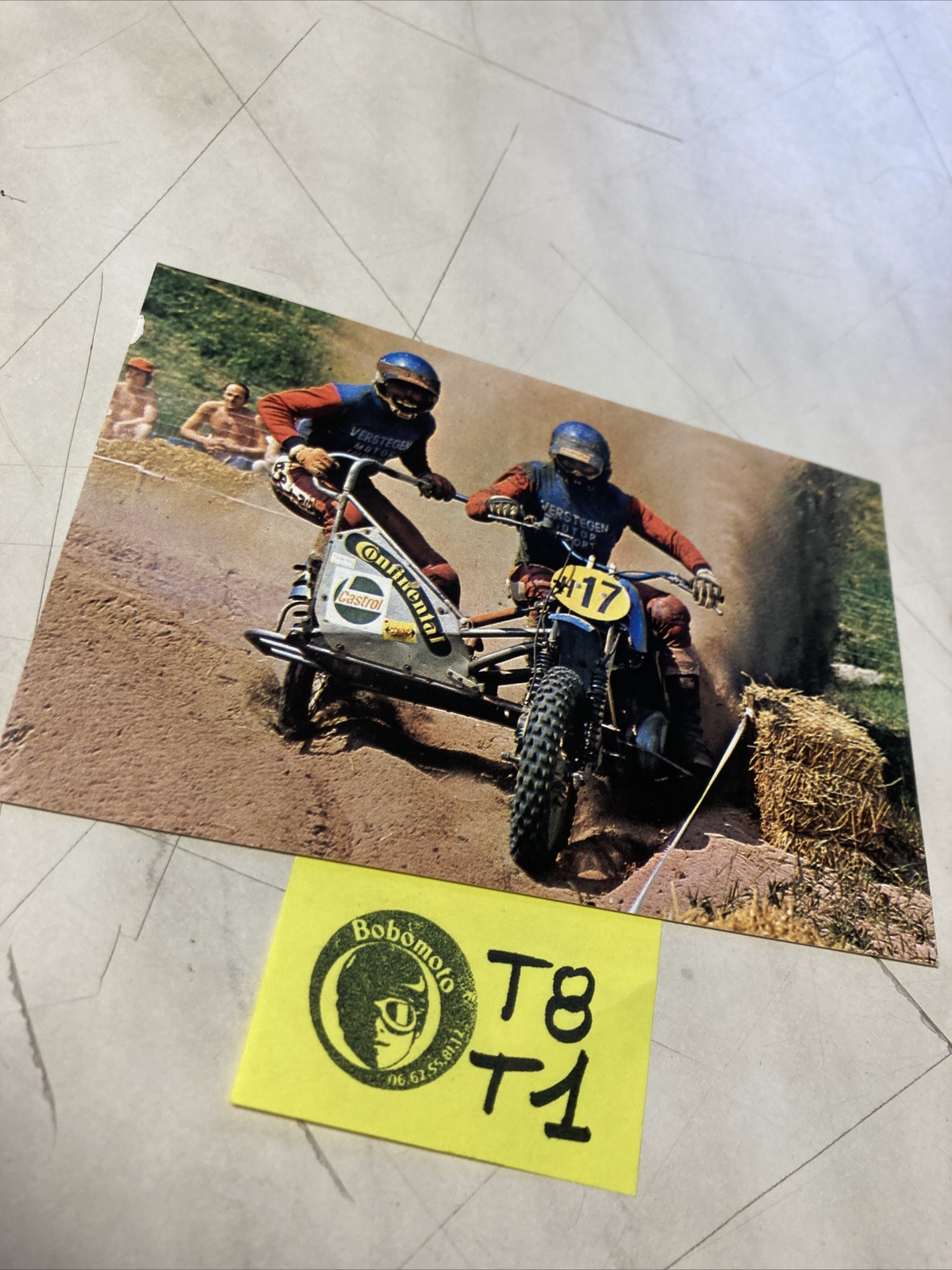 Wil Van Der Laan / Marius Van Der Berg Side-Car Postcard CP Collection