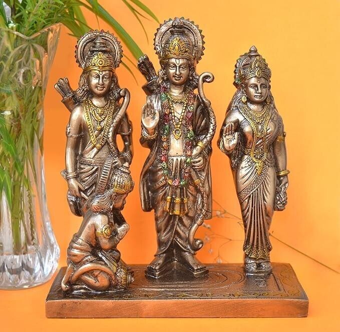 Ram Darbaar Handicraft Bronze Statue For Home Temple Decoration 10X5.5X8 INCH
