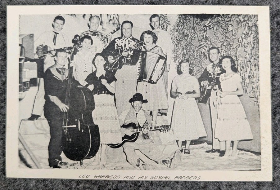 LEO HARRISON AND HIS GOSPEL RANGERS POSTCARD PHOTO 