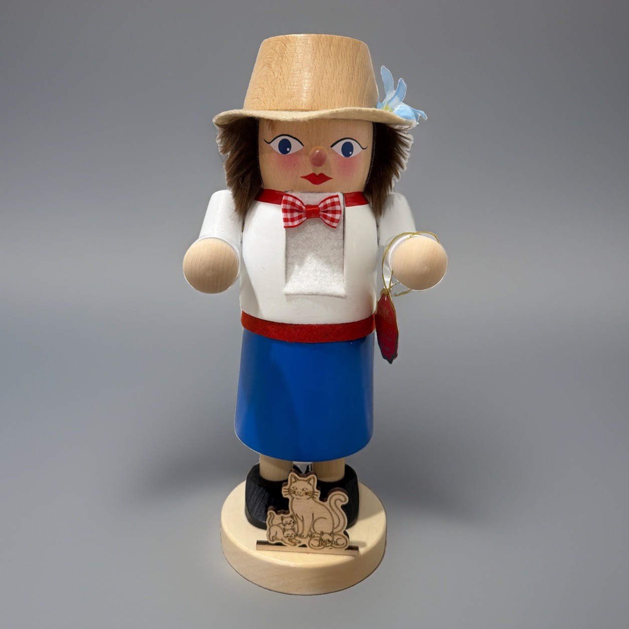Steinbach Original Erzgebirge Handmade in Germany Marienberg Mrs. Chubby W Cats