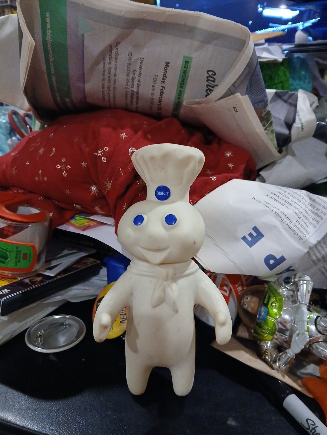 Vintage 1971 Pillsbury Doughboy Figure - Vinyl/Rubber