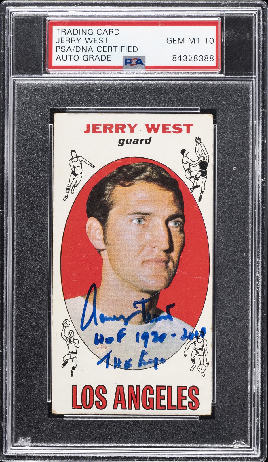 1969 TRADING CARD AUTO JERRY WEST PSA DNA 10