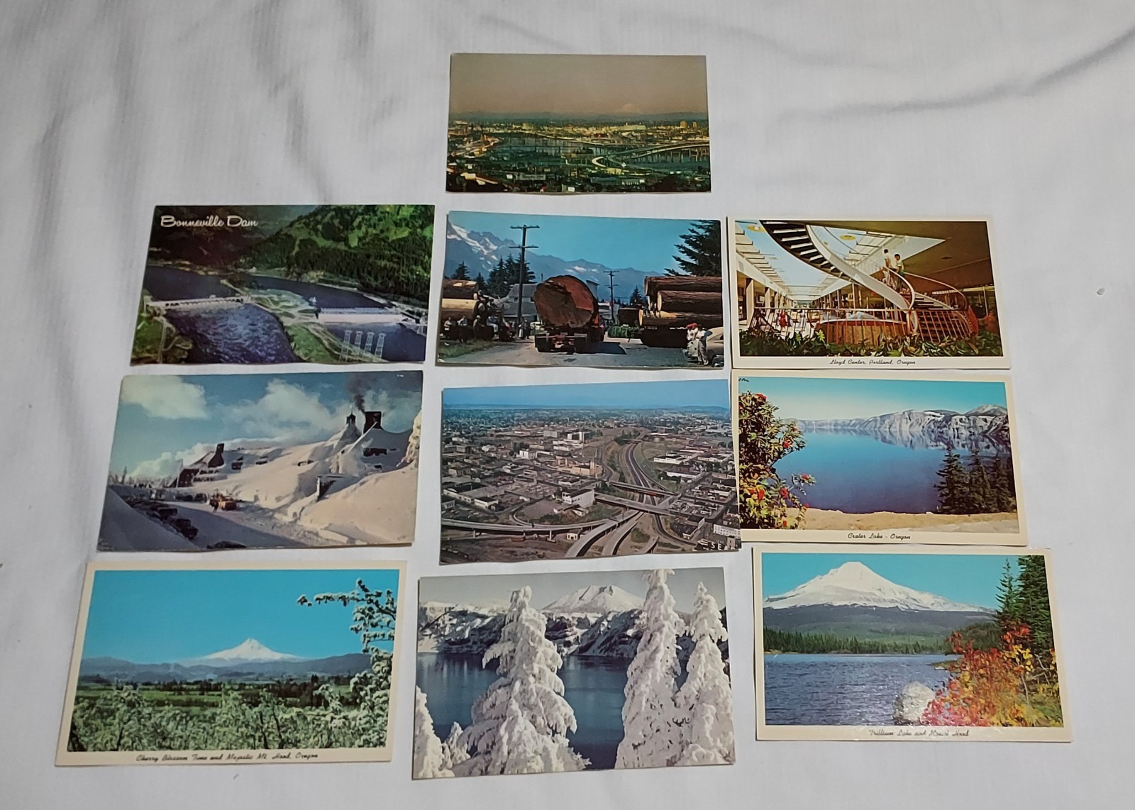 Vintage Postcards, Lot of 10, 1960s Oregon, Portland, Crater Lake, Mt. Hood