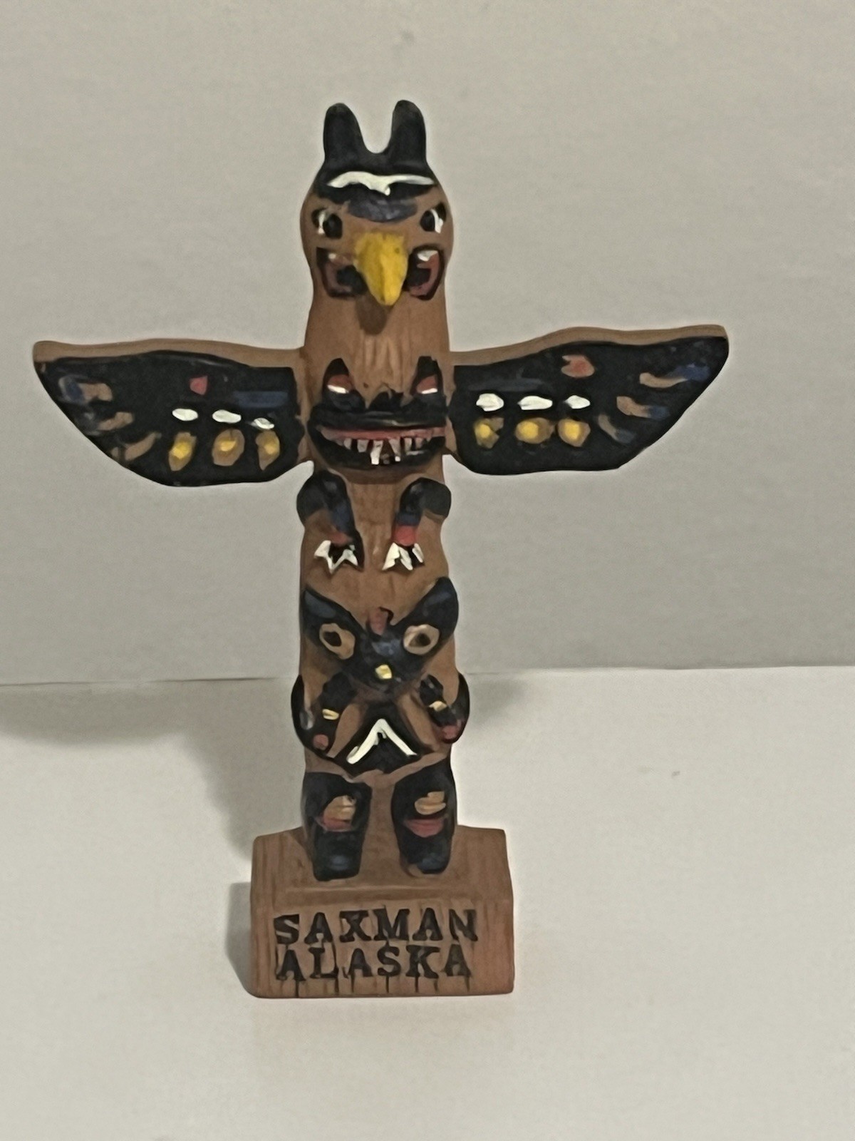 Vintage Totem Pole Resin Saxman Alaska 4\