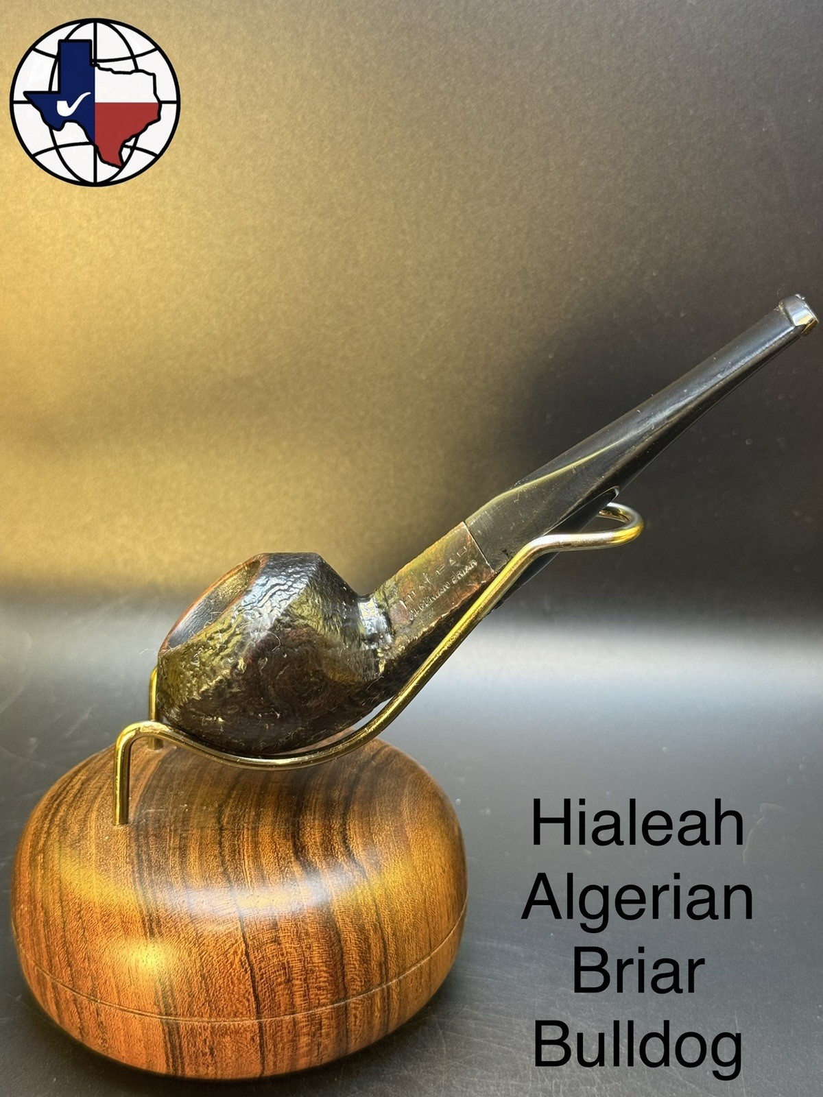 Vintage Hialeah Algerian Briar Bulldog Tobacco Pipe