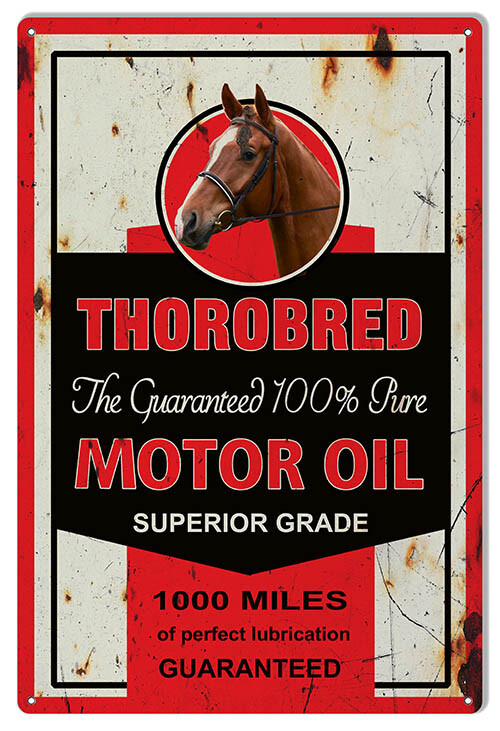 THOROBRED MOTOR OIL HORSE HEAD 18\
