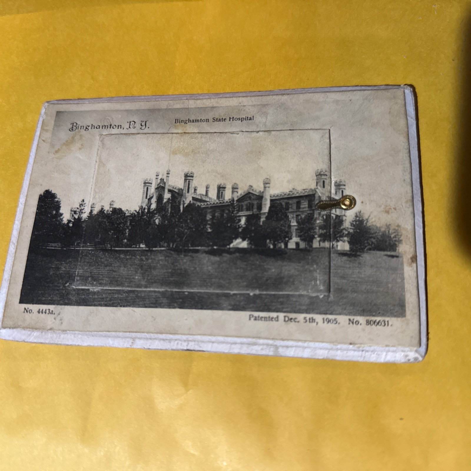 Binghamton, NY-State Hospital w/ Mini Booklet Vintage 1905 Postcard