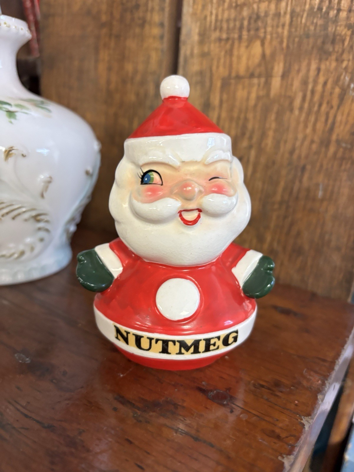 RARE Vintage 1960 Holt Howard Santa Claus Nutmeg Shaker MCM Christmas