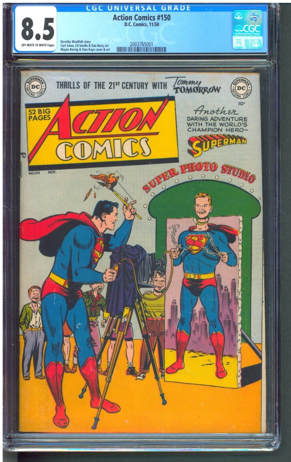ACTION COMICS #150 CGC 8.5 VF+  NICE OW/W PAGES TOUGH TIME PERIOD FOR HI GRADE