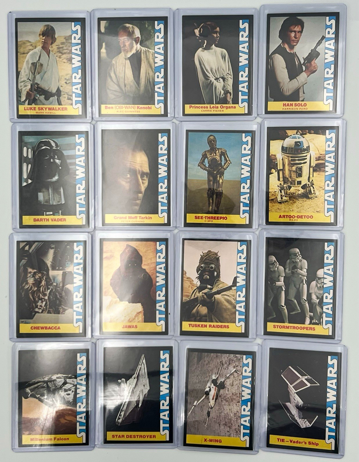 Topps 1977 Star Wars Base Set Trading Card Lot 16 Luke Leia Han Vader