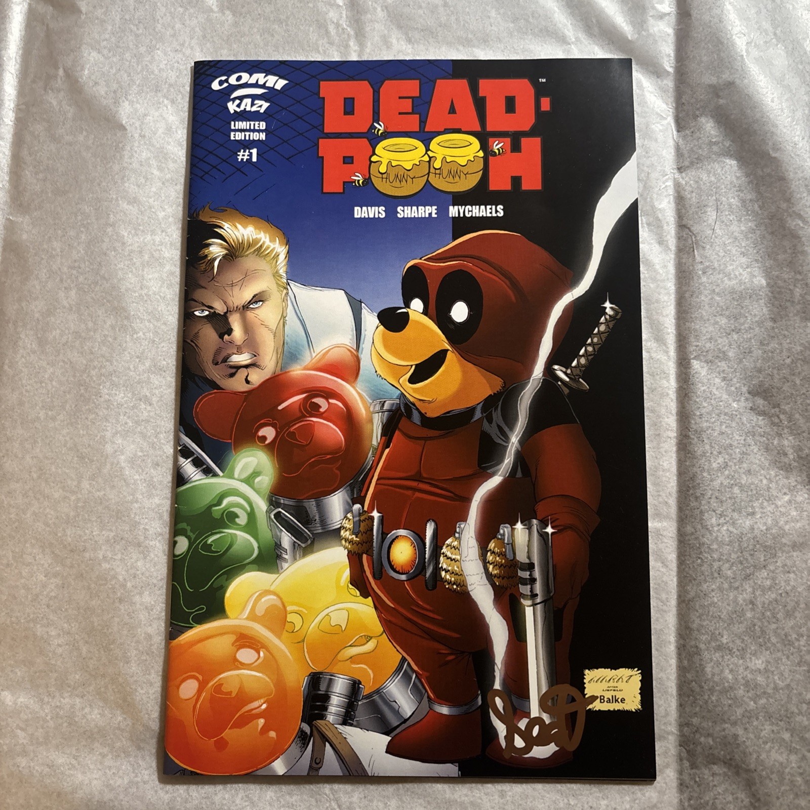 Dead Pooh #1 Comi-Kazi Limited Edition Signed By Sean Davis 