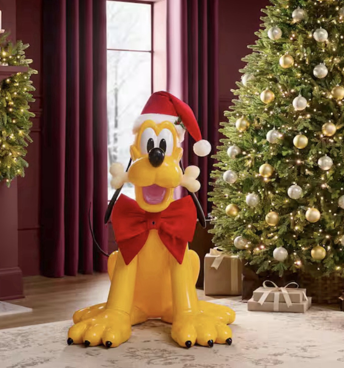 Disney 3.5 FT Animated Pluto Holiday Christmas Animatronic 2026 Home Accents