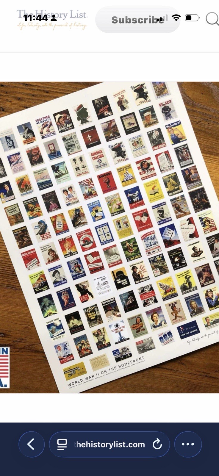 World War II on the Home Front — Large print with images of 100+ WWII posters