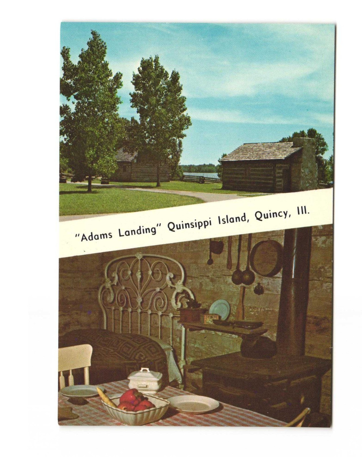 Adams Landing QUINSIPPI Island Quincy III vintage postcard unposted
