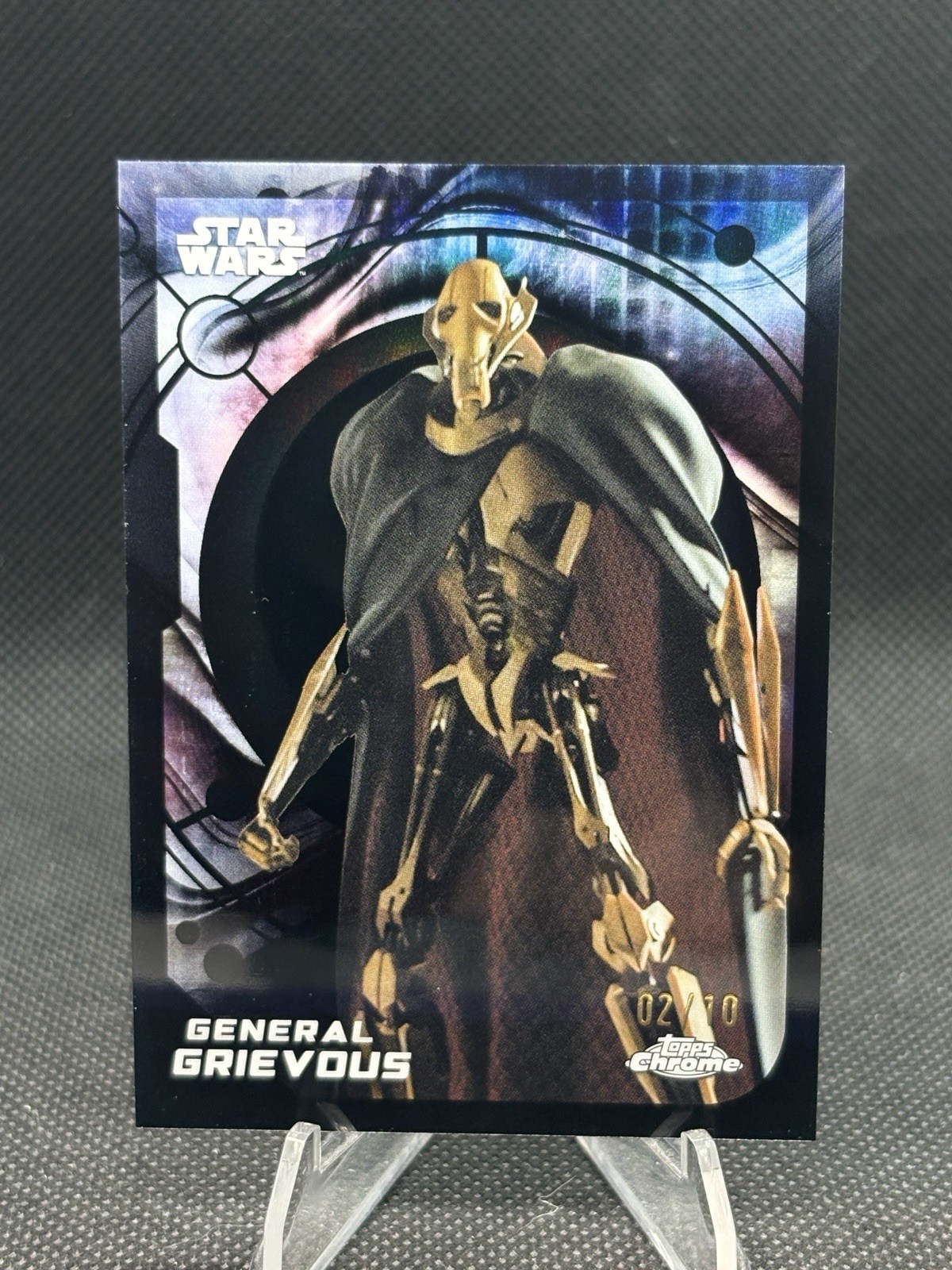 2026 Topps Chrome Star Wars GENERAL GRIEVOUS True Black Refractor /10 #29