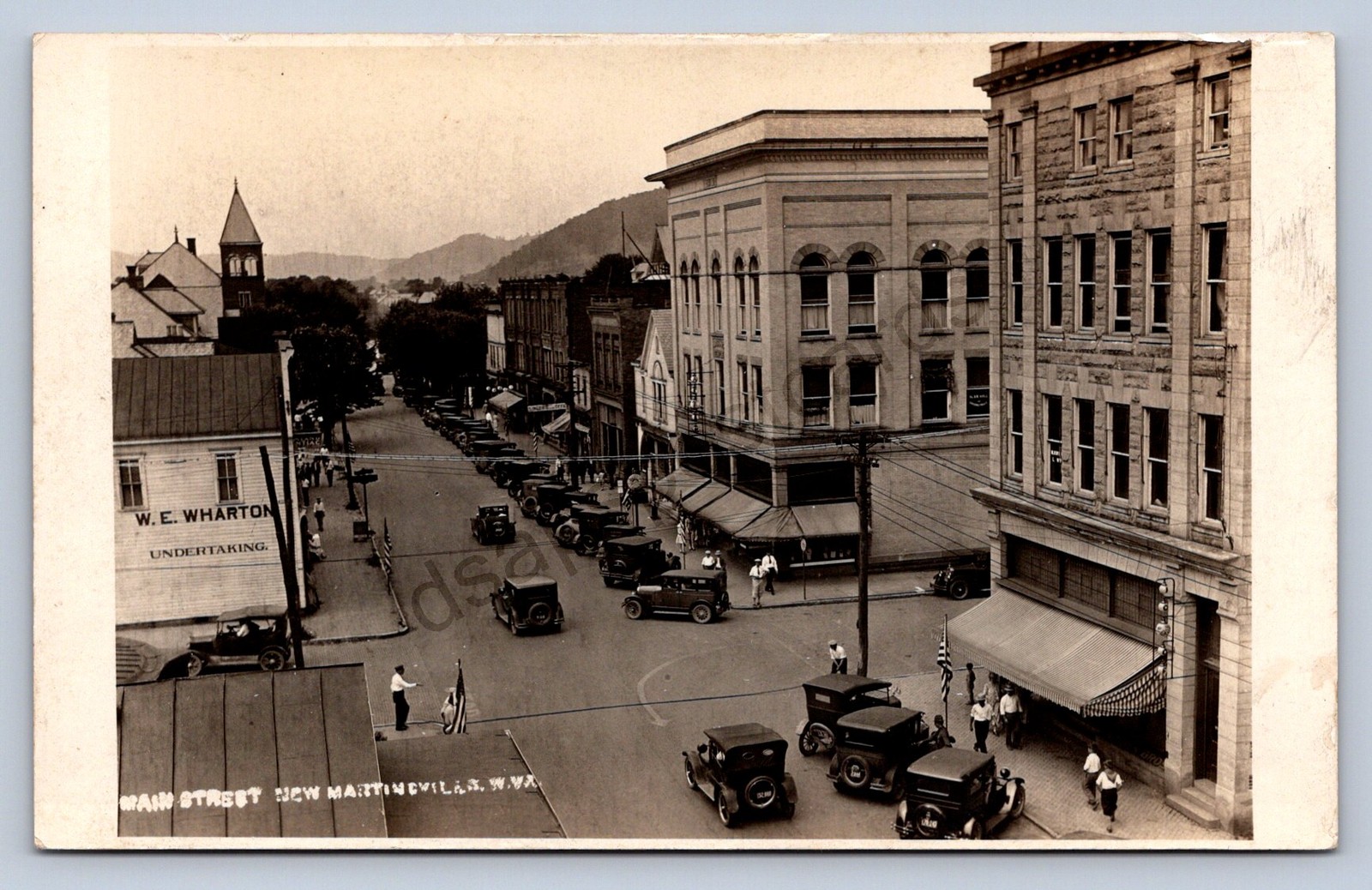 J87/ New Martinsville West Virginia RPPC Postcard c1910 Main Street Store 362