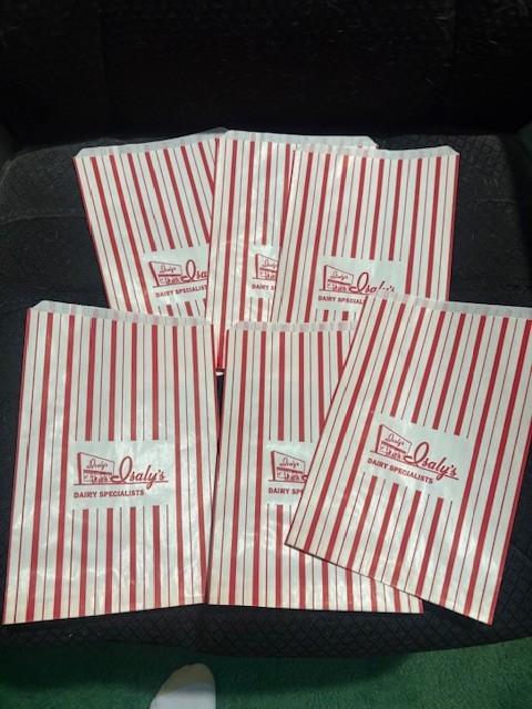 (6) NOS Vintage Isaly\'s Dairy Specialists Bags