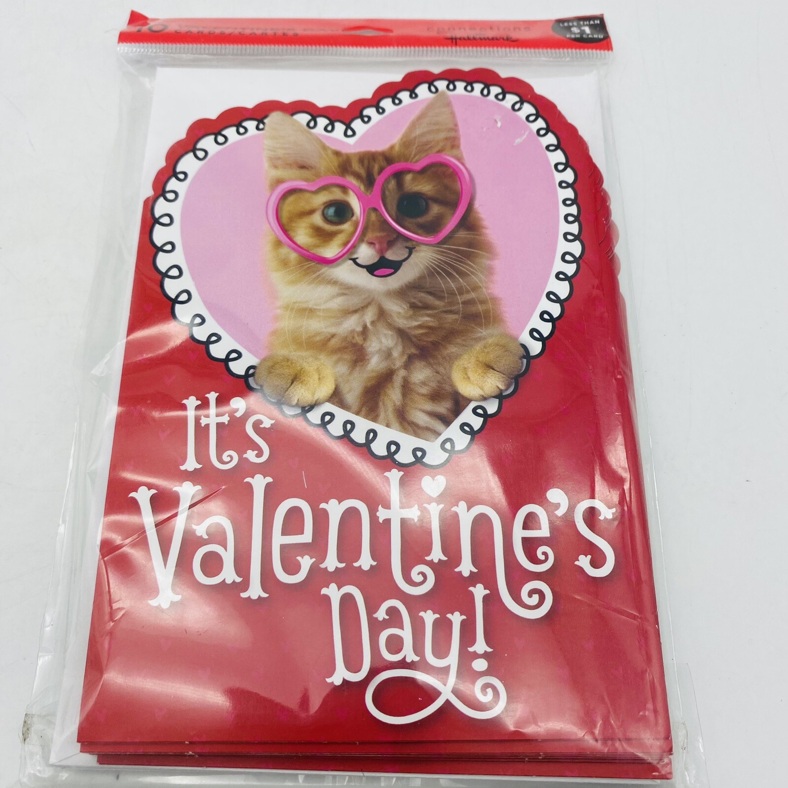 Hallmark Connections Valentines Card Set Cats Lot of 10