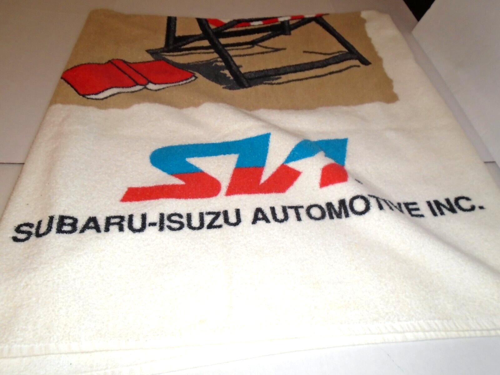 SUBARU - ISUZU AUTOMOTIVE INC. PROMOTIONAL PROMO LARGE COLLECTIBLE BEACH TOWEL