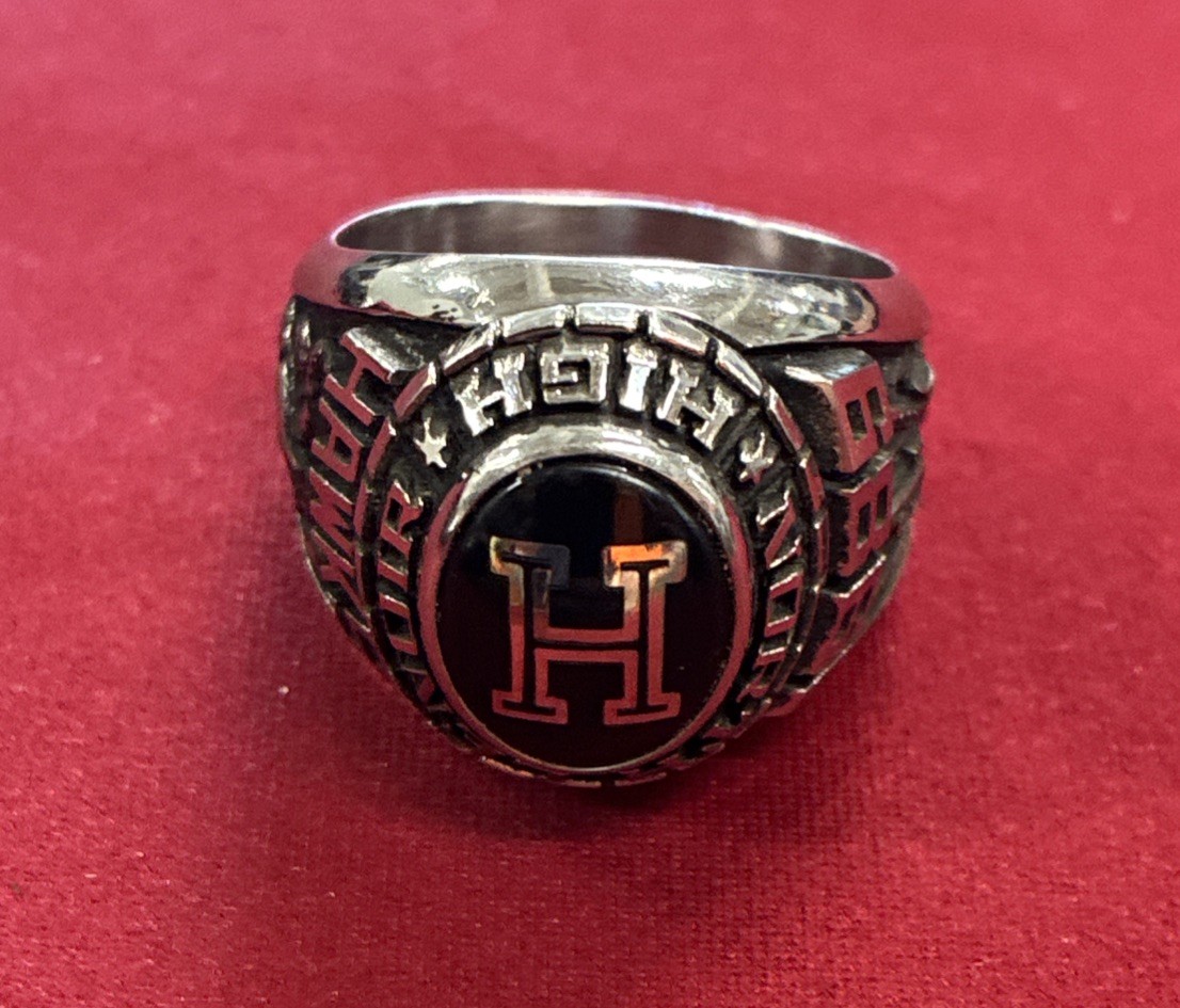 Vintage Balfour 1989 North Lenior High School Hawks Class Ring Size 9.75