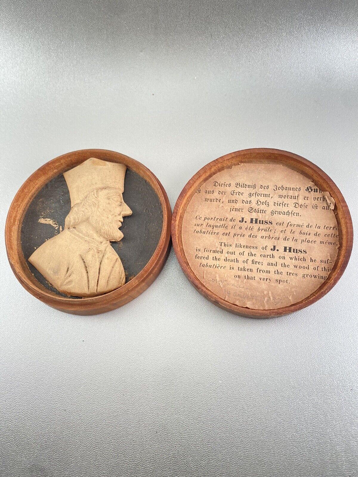 Rare 1857 Relic of J. Huss - Died at Stake for religious