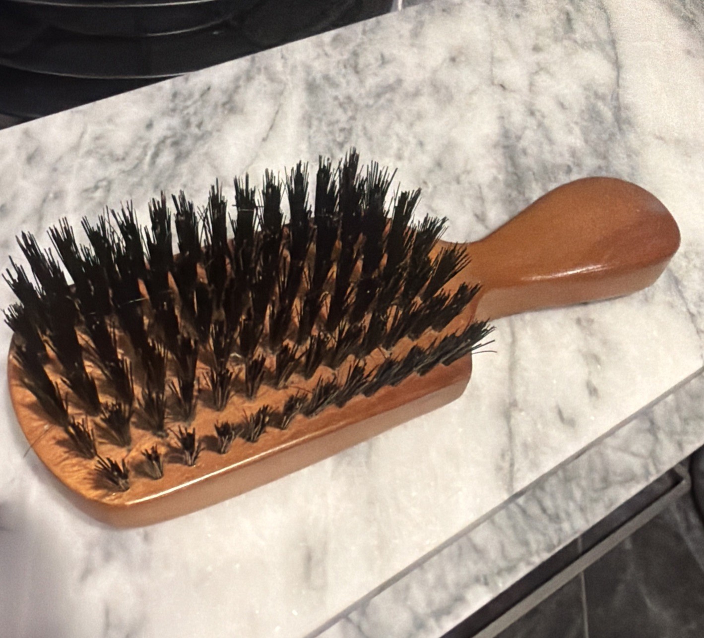 Vintage Wood Handled Boar Bristle Brush Ralph Lauren Polo Gentleman Collectible