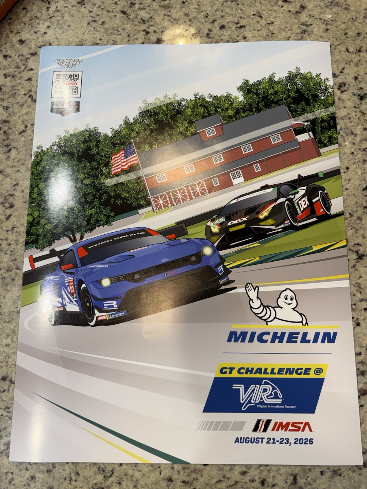 2026 IMSA Michelin GT Challenge 18x24 Racing Poster Rare Mustang Lamborghini VIR