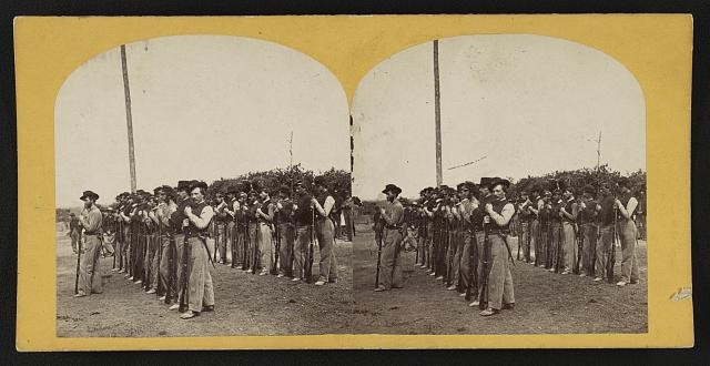 Columbus Kentucky 134th Illinois Volunteer Infantry Soldiers Drilling 1864