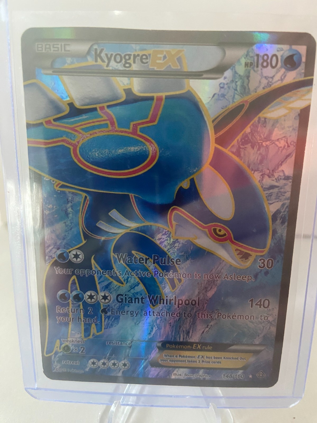Pokemon Card Kyogre EX 148/160
